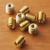 10-24 Brass Knife-Edge Insert Nuts