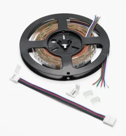 8' Color-Controlled RGB+W LED Tape Light Set, 30+30 LEDs/m