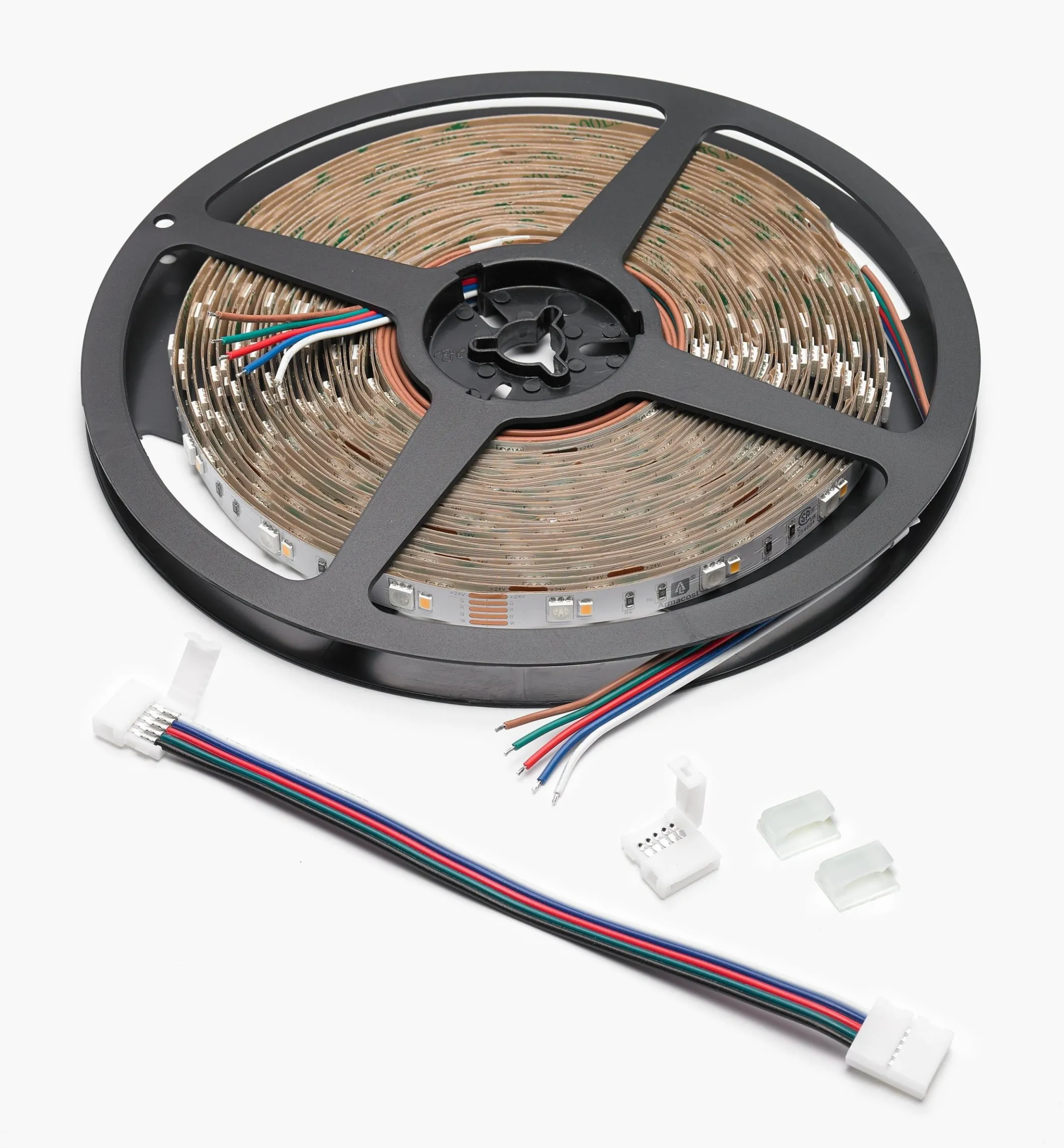 32' Color-Controlled RGB+W LED Tape Light Set, 30+30 LEDs/m