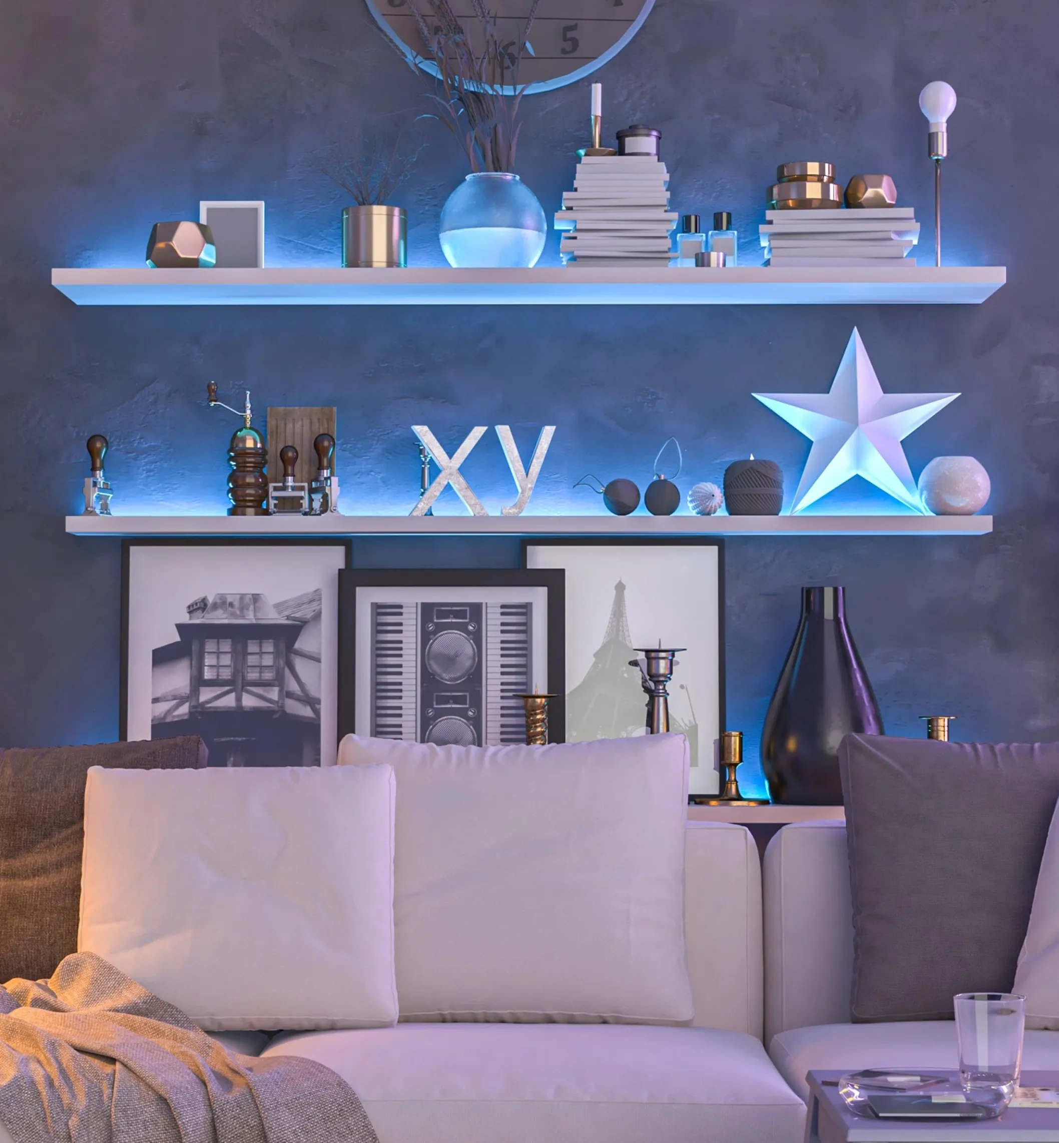 8' Color-Controlled RGB+W LED Tape Light Set, 60+60 LEDs/m