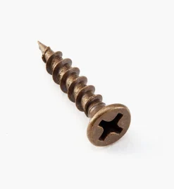 Antique Brass Flat-Head Screws