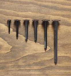 Black Steel Diamond-Head Forged Nails From Clouterie Rivierre