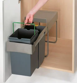 Bottom-Mount Sliding Waste Containers