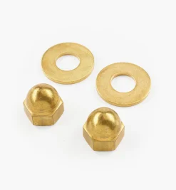 Brass Cap Nuts And Washers For Cast-Iron Legs