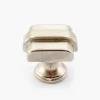 Cast Modern Satin Nickel Square Knob