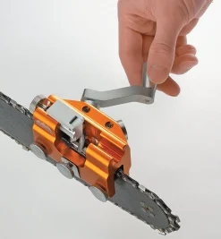 Hand-Crank Chain-Saw Sharpener