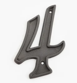 Italic Cast Brass House Numbers