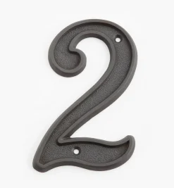 Italic Cast Brass House Numbers