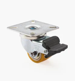 Low-Profile Polyurethane Caster With Brake
