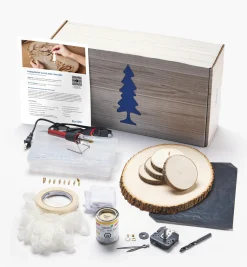 Make It Yourself Pyrography Clock & Coasters Kit