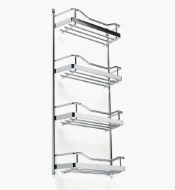 Narrow Four-Shelf Screw-Mount Spice Rack