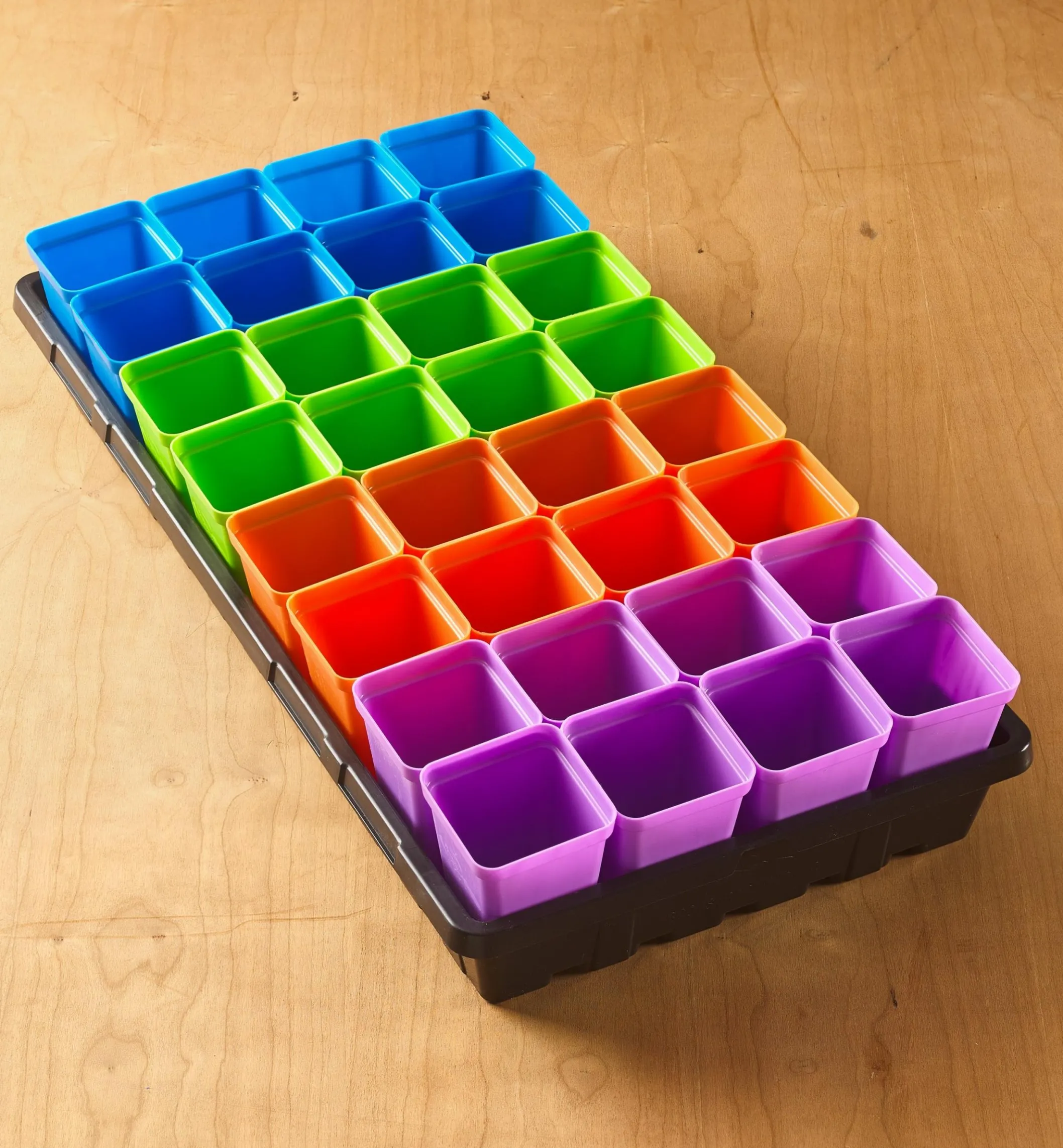 32-Pack Of 2 1/2" Multicolor Pots With Propagation Tray
