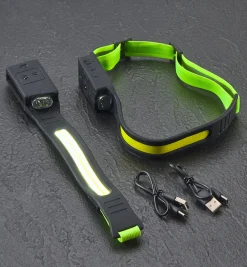 Pair Of Rechargeable COB Headlamps