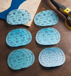 18-Pc. Sample Pack Of Mirka 6" Fine Galaxy Multifit Grip Discs