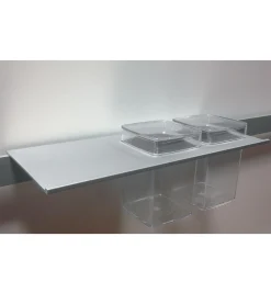 Rail-Mount Shelves For The Aluminum Wall-Mount Rail Storage System
