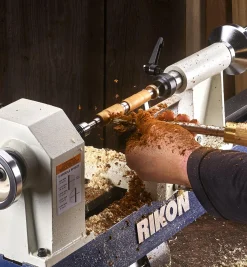 Rikon 1/2 Hp Mini Lathe & Set Of 3 Carbide-Tipped Turning Tools