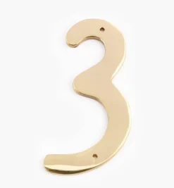 Script Cast Brass House Numbers