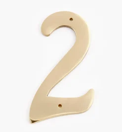 Script Cast Brass House Numbers