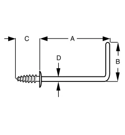 Shouldered Square Hooks