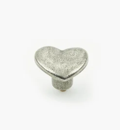 Simple Pewter Heart Knob