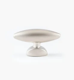 Small Pearl Oval Nickel Knob