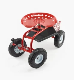 Steerable Rolling Seat With Tool Tray
