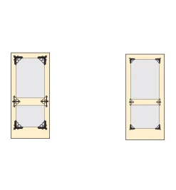 Victorian Screen Door Large Corner Braces