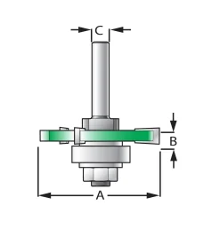 3-Wing Slotting Cutters With Shafts